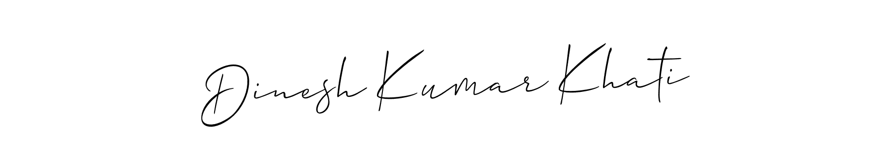 Create a beautiful signature design for name Dinesh Kumar Khati. With this signature (Allison_Script) fonts, you can make a handwritten signature for free. Dinesh Kumar Khati signature style 2 images and pictures png