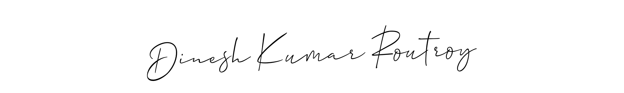 Design your own signature with our free online signature maker. With this signature software, you can create a handwritten (Allison_Script) signature for name Dinesh Kumar Routroy. Dinesh Kumar Routroy signature style 2 images and pictures png