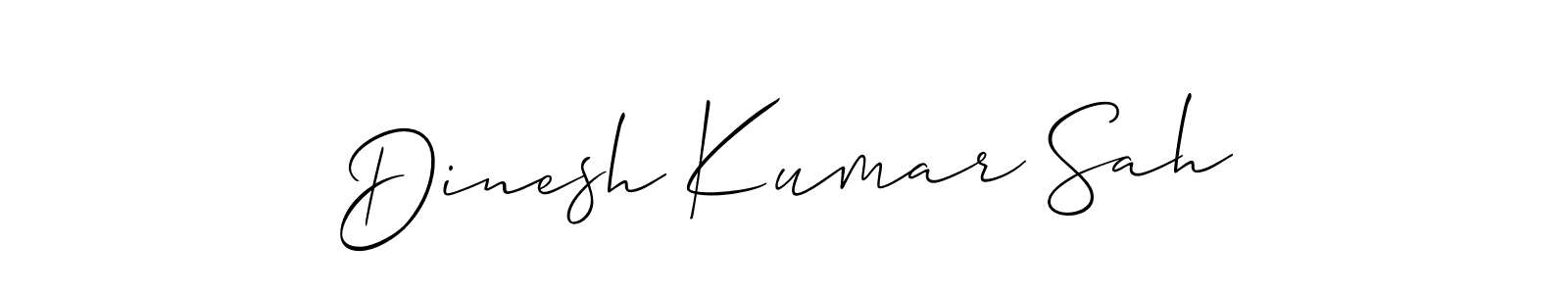 Dinesh Kumar Sah stylish signature style. Best Handwritten Sign (Allison_Script) for my name. Handwritten Signature Collection Ideas for my name Dinesh Kumar Sah. Dinesh Kumar Sah signature style 2 images and pictures png