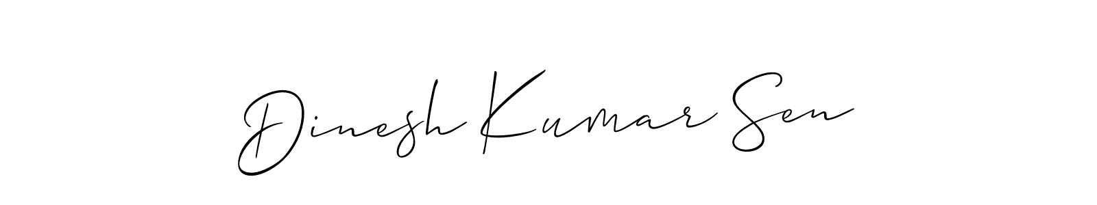 Best and Professional Signature Style for Dinesh Kumar Sen. Allison_Script Best Signature Style Collection. Dinesh Kumar Sen signature style 2 images and pictures png