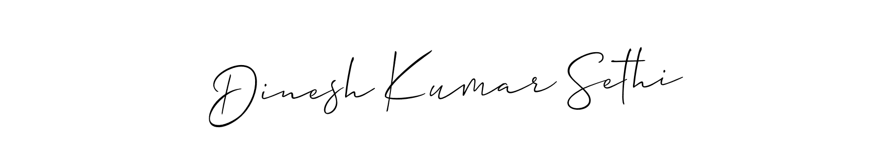 This is the best signature style for the Dinesh Kumar Sethi name. Also you like these signature font (Allison_Script). Mix name signature. Dinesh Kumar Sethi signature style 2 images and pictures png