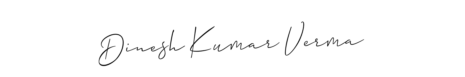 Make a short Dinesh Kumar Verma signature style. Manage your documents anywhere anytime using Allison_Script. Create and add eSignatures, submit forms, share and send files easily. Dinesh Kumar Verma signature style 2 images and pictures png