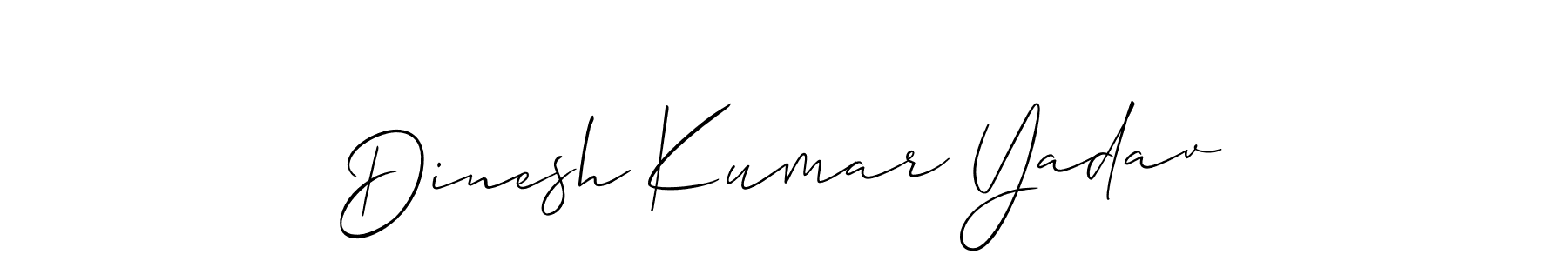 Make a beautiful signature design for name Dinesh Kumar Yadav. With this signature (Allison_Script) style, you can create a handwritten signature for free. Dinesh Kumar Yadav signature style 2 images and pictures png