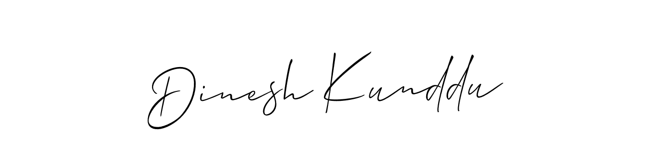 How to make Dinesh Kunddu signature? Allison_Script is a professional autograph style. Create handwritten signature for Dinesh Kunddu name. Dinesh Kunddu signature style 2 images and pictures png