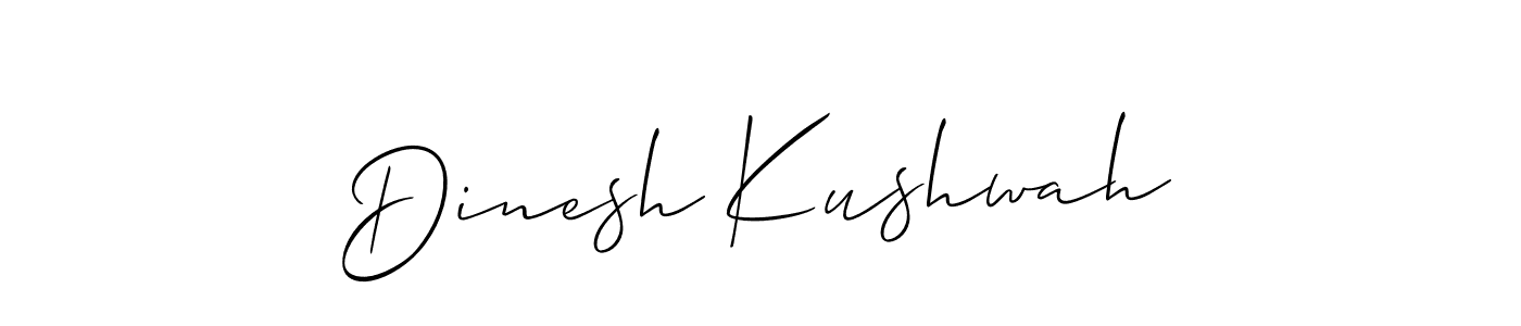 Make a beautiful signature design for name Dinesh Kushwah. With this signature (Allison_Script) style, you can create a handwritten signature for free. Dinesh Kushwah signature style 2 images and pictures png