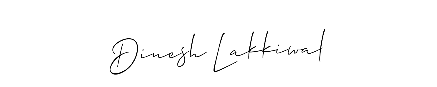 You should practise on your own different ways (Allison_Script) to write your name (Dinesh Lakkiwal) in signature. don't let someone else do it for you. Dinesh Lakkiwal signature style 2 images and pictures png