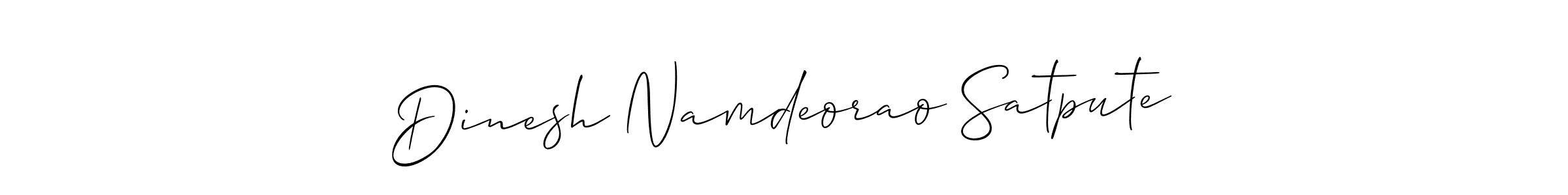 Use a signature maker to create a handwritten signature online. With this signature software, you can design (Allison_Script) your own signature for name Dinesh Namdeorao Satpute. Dinesh Namdeorao Satpute signature style 2 images and pictures png