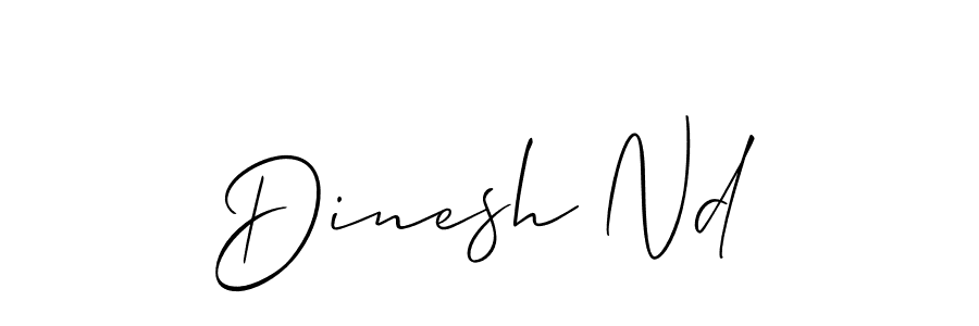 It looks lik you need a new signature style for name Dinesh Nd. Design unique handwritten (Allison_Script) signature with our free signature maker in just a few clicks. Dinesh Nd signature style 2 images and pictures png