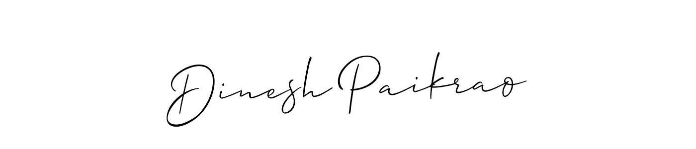 The best way (Allison_Script) to make a short signature is to pick only two or three words in your name. The name Dinesh Paikrao include a total of six letters. For converting this name. Dinesh Paikrao signature style 2 images and pictures png