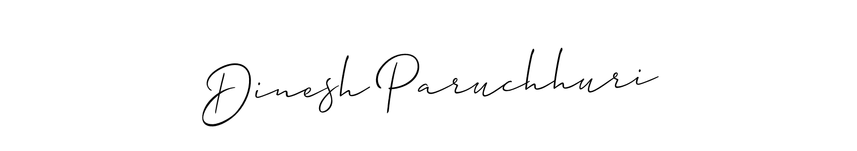 This is the best signature style for the Dinesh Paruchhuri name. Also you like these signature font (Allison_Script). Mix name signature. Dinesh Paruchhuri signature style 2 images and pictures png
