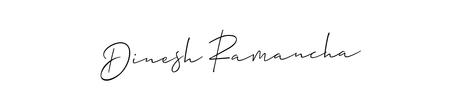 Make a short Dinesh Ramancha signature style. Manage your documents anywhere anytime using Allison_Script. Create and add eSignatures, submit forms, share and send files easily. Dinesh Ramancha signature style 2 images and pictures png