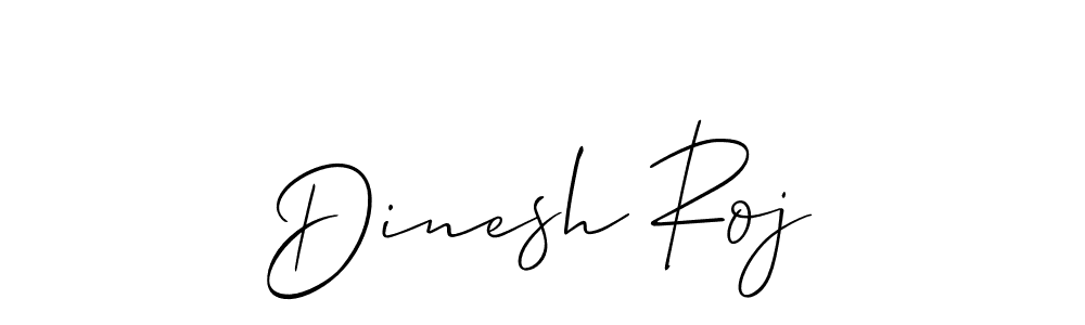 The best way (Allison_Script) to make a short signature is to pick only two or three words in your name. The name Dinesh Roj include a total of six letters. For converting this name. Dinesh Roj signature style 2 images and pictures png