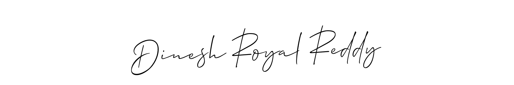 The best way (Allison_Script) to make a short signature is to pick only two or three words in your name. The name Dinesh Royal Reddy include a total of six letters. For converting this name. Dinesh Royal Reddy signature style 2 images and pictures png