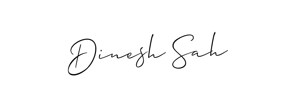 Also You can easily find your signature by using the search form. We will create Dinesh Sah name handwritten signature images for you free of cost using Allison_Script sign style. Dinesh Sah signature style 2 images and pictures png