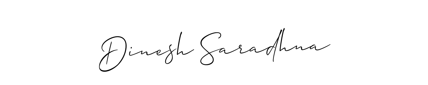 Design your own signature with our free online signature maker. With this signature software, you can create a handwritten (Allison_Script) signature for name Dinesh Saradhna. Dinesh Saradhna signature style 2 images and pictures png
