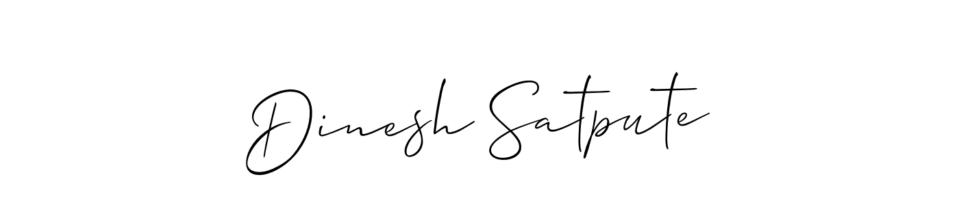 Design your own signature with our free online signature maker. With this signature software, you can create a handwritten (Allison_Script) signature for name Dinesh Satpute. Dinesh Satpute signature style 2 images and pictures png
