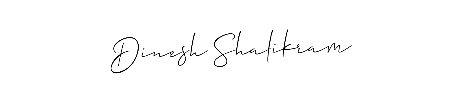 Make a short Dinesh Shalikram signature style. Manage your documents anywhere anytime using Allison_Script. Create and add eSignatures, submit forms, share and send files easily. Dinesh Shalikram signature style 2 images and pictures png