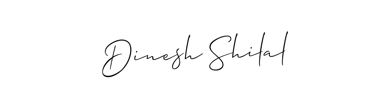 Design your own signature with our free online signature maker. With this signature software, you can create a handwritten (Allison_Script) signature for name Dinesh Shilal. Dinesh Shilal signature style 2 images and pictures png