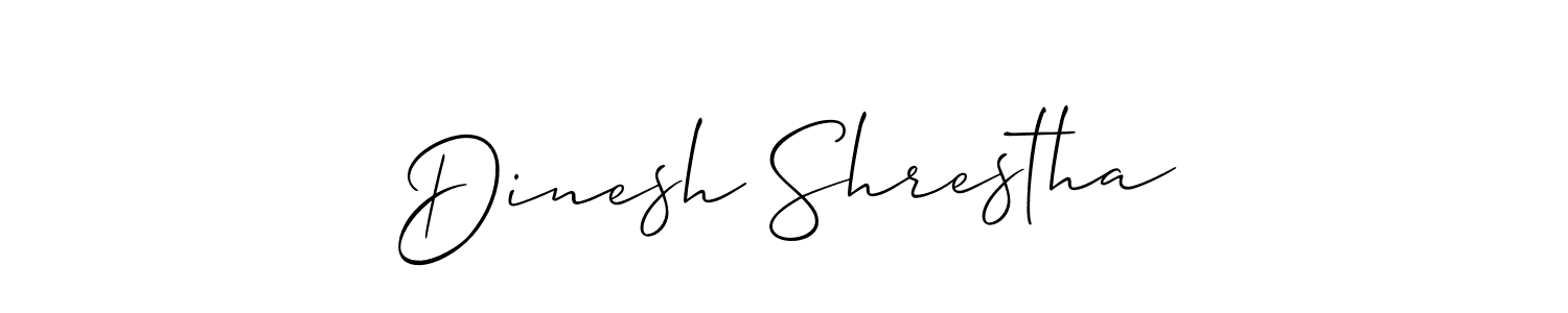 It looks lik you need a new signature style for name Dinesh Shrestha. Design unique handwritten (Allison_Script) signature with our free signature maker in just a few clicks. Dinesh Shrestha signature style 2 images and pictures png