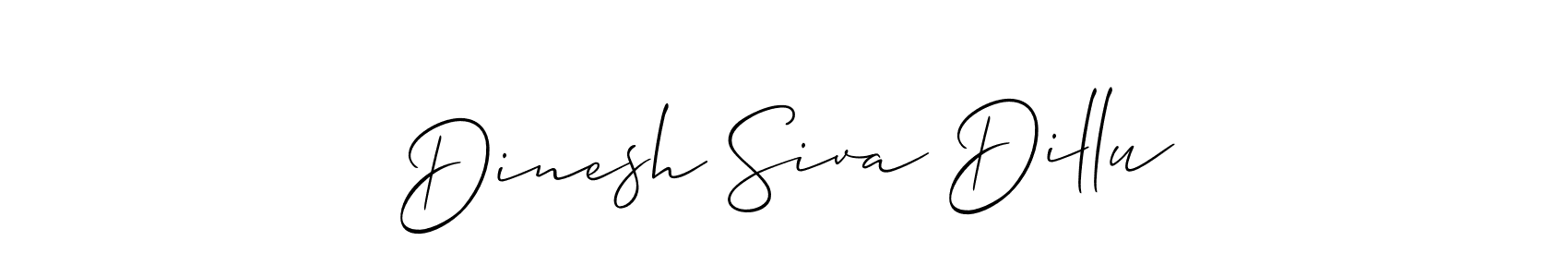 How to make Dinesh Siva Dillu signature? Allison_Script is a professional autograph style. Create handwritten signature for Dinesh Siva Dillu name. Dinesh Siva Dillu signature style 2 images and pictures png