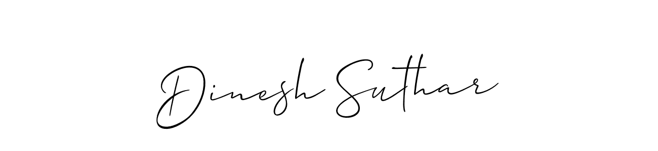 Make a beautiful signature design for name Dinesh Suthar. With this signature (Allison_Script) style, you can create a handwritten signature for free. Dinesh Suthar signature style 2 images and pictures png