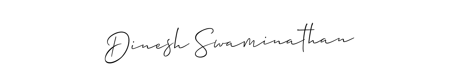 Make a short Dinesh Swaminathan signature style. Manage your documents anywhere anytime using Allison_Script. Create and add eSignatures, submit forms, share and send files easily. Dinesh Swaminathan signature style 2 images and pictures png