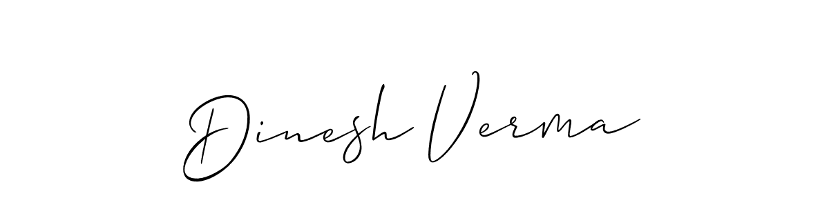 Make a short Dinesh Verma signature style. Manage your documents anywhere anytime using Allison_Script. Create and add eSignatures, submit forms, share and send files easily. Dinesh Verma signature style 2 images and pictures png