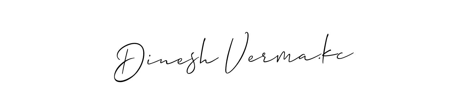 How to Draw Dinesh Verma.kc signature style? Allison_Script is a latest design signature styles for name Dinesh Verma.kc. Dinesh Verma.kc signature style 2 images and pictures png