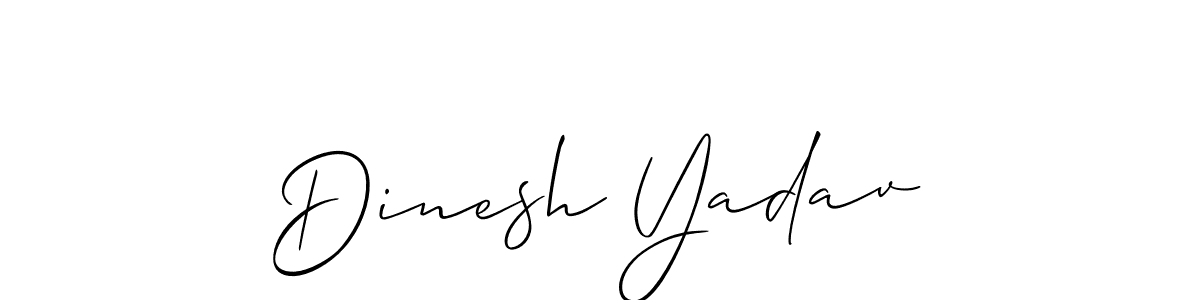 Make a beautiful signature design for name Dinesh Yadav. With this signature (Allison_Script) style, you can create a handwritten signature for free. Dinesh Yadav signature style 2 images and pictures png