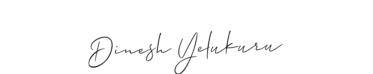 Design your own signature with our free online signature maker. With this signature software, you can create a handwritten (Allison_Script) signature for name Dinesh Yelukuru. Dinesh Yelukuru signature style 2 images and pictures png