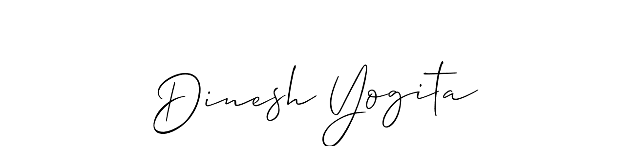 Also we have Dinesh Yogita name is the best signature style. Create professional handwritten signature collection using Allison_Script autograph style. Dinesh Yogita signature style 2 images and pictures png