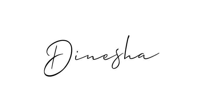 How to make Dinesha name signature. Use Allison_Script style for creating short signs online. This is the latest handwritten sign. Dinesha signature style 2 images and pictures png