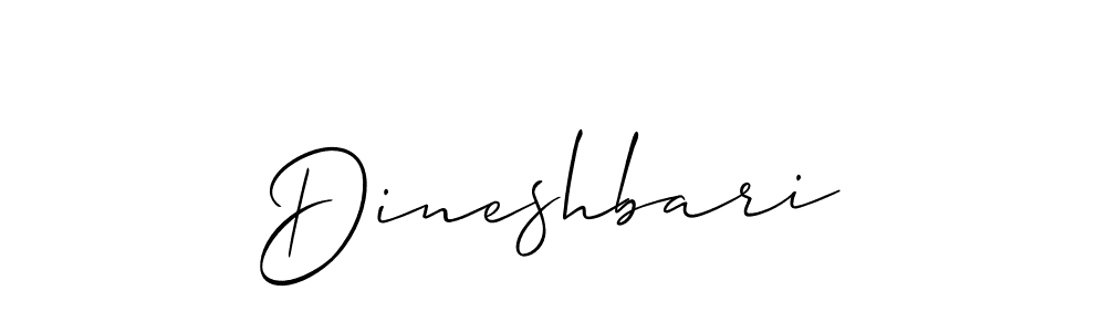 Design your own signature with our free online signature maker. With this signature software, you can create a handwritten (Allison_Script) signature for name Dineshbari. Dineshbari signature style 2 images and pictures png