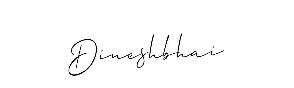 How to make Dineshbhai name signature. Use Allison_Script style for creating short signs online. This is the latest handwritten sign. Dineshbhai signature style 2 images and pictures png