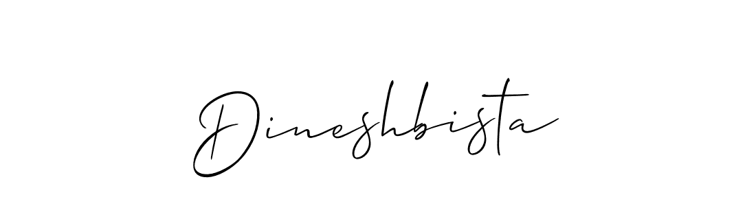 How to make Dineshbista name signature. Use Allison_Script style for creating short signs online. This is the latest handwritten sign. Dineshbista signature style 2 images and pictures png