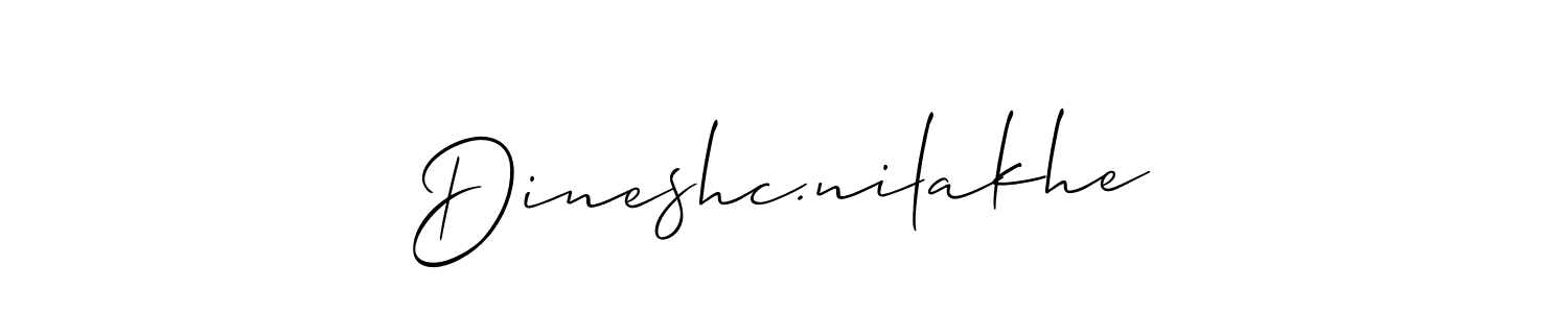 Design your own signature with our free online signature maker. With this signature software, you can create a handwritten (Allison_Script) signature for name Dineshc.nilakhe. Dineshc.nilakhe signature style 2 images and pictures png