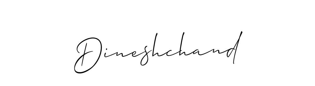 Use a signature maker to create a handwritten signature online. With this signature software, you can design (Allison_Script) your own signature for name Dineshchand. Dineshchand signature style 2 images and pictures png