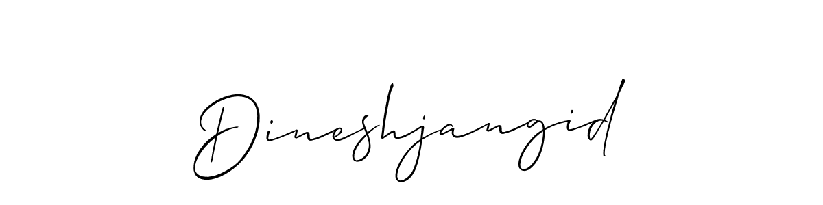 Also You can easily find your signature by using the search form. We will create Dineshjangid name handwritten signature images for you free of cost using Allison_Script sign style. Dineshjangid signature style 2 images and pictures png