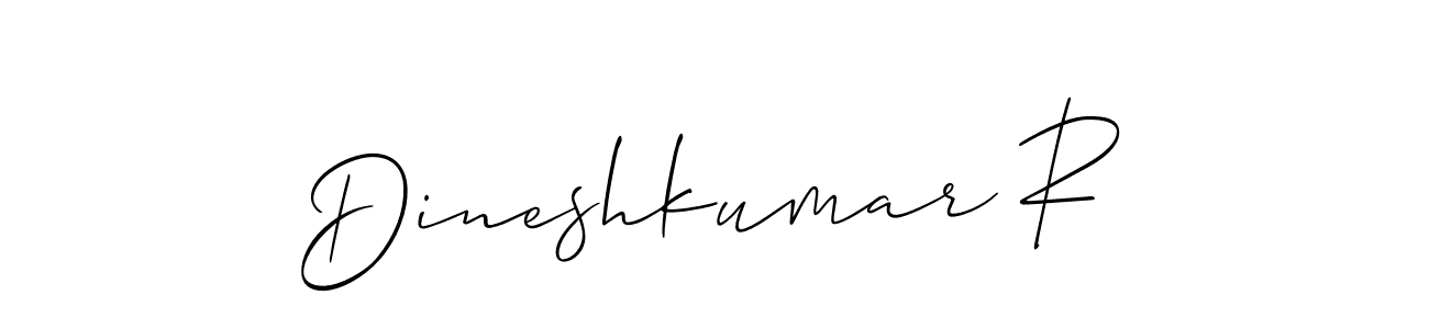 Create a beautiful signature design for name Dineshkumar R. With this signature (Allison_Script) fonts, you can make a handwritten signature for free. Dineshkumar R signature style 2 images and pictures png