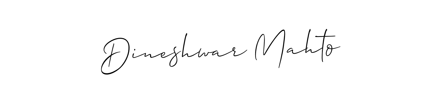 Make a short Dineshwar Mahto signature style. Manage your documents anywhere anytime using Allison_Script. Create and add eSignatures, submit forms, share and send files easily. Dineshwar Mahto signature style 2 images and pictures png