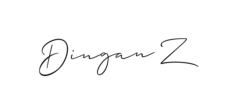 Make a short Dingan Z signature style. Manage your documents anywhere anytime using Allison_Script. Create and add eSignatures, submit forms, share and send files easily. Dingan Z signature style 2 images and pictures png