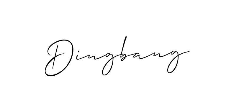 Allison_Script is a professional signature style that is perfect for those who want to add a touch of class to their signature. It is also a great choice for those who want to make their signature more unique. Get Dingbang name to fancy signature for free. Dingbang signature style 2 images and pictures png