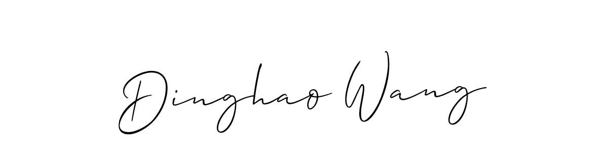 How to make Dinghao Wang signature? Allison_Script is a professional autograph style. Create handwritten signature for Dinghao Wang name. Dinghao Wang signature style 2 images and pictures png