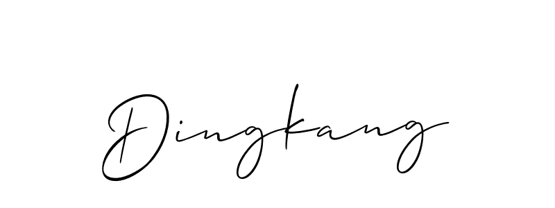 How to make Dingkang name signature. Use Allison_Script style for creating short signs online. This is the latest handwritten sign. Dingkang signature style 2 images and pictures png