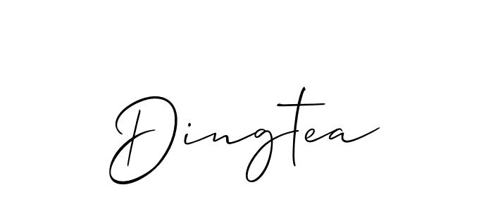 Design your own signature with our free online signature maker. With this signature software, you can create a handwritten (Allison_Script) signature for name Dingtea. Dingtea signature style 2 images and pictures png