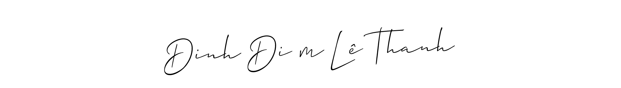 if you are searching for the best signature style for your name Dinh Diễm Lê Thanh. so please give up your signature search. here we have designed multiple signature styles  using Allison_Script. Dinh Diễm Lê Thanh signature style 2 images and pictures png