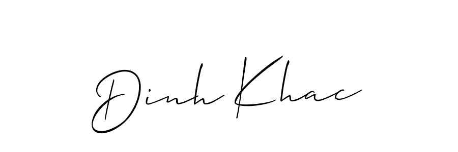 It looks lik you need a new signature style for name Dinh Khac. Design unique handwritten (Allison_Script) signature with our free signature maker in just a few clicks. Dinh Khac signature style 2 images and pictures png