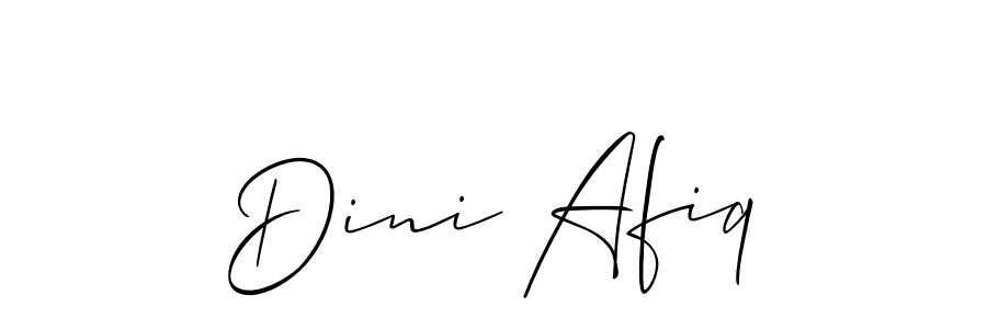 You should practise on your own different ways (Allison_Script) to write your name (Dini Afiq) in signature. don't let someone else do it for you. Dini Afiq signature style 2 images and pictures png
