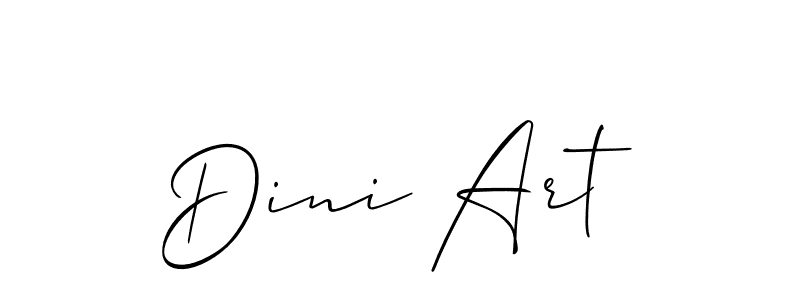 if you are searching for the best signature style for your name Dini Art. so please give up your signature search. here we have designed multiple signature styles  using Allison_Script. Dini Art signature style 2 images and pictures png