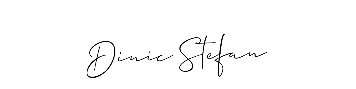 How to make Dinic Stefan signature? Allison_Script is a professional autograph style. Create handwritten signature for Dinic Stefan name. Dinic Stefan signature style 2 images and pictures png